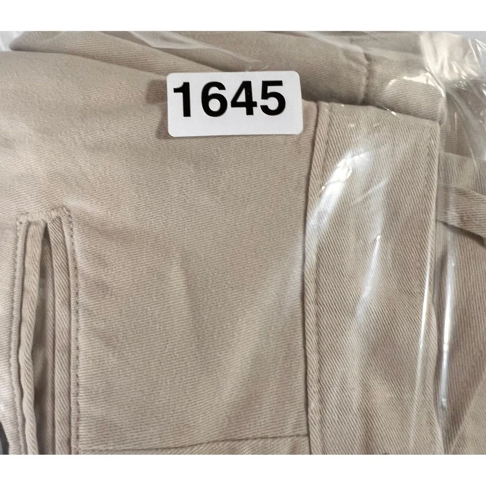 LL‎ Bean Mens 36x32 Flannel Lined Chino Pants Khaki Pleated Vintage Made in USA